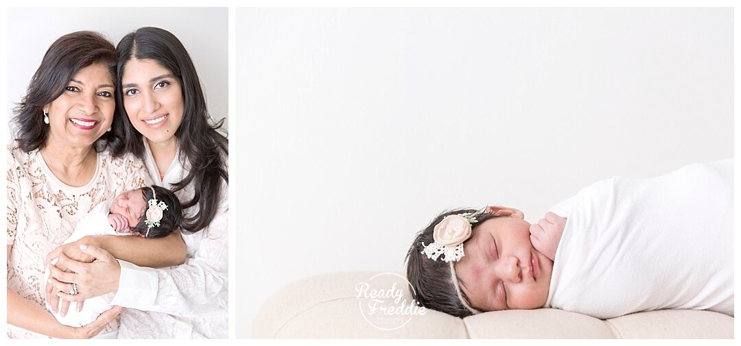 Generation Photo with newborn baby girl by Ivanna Vidal Photography who is a Fort Lauderdale newborn photographer
