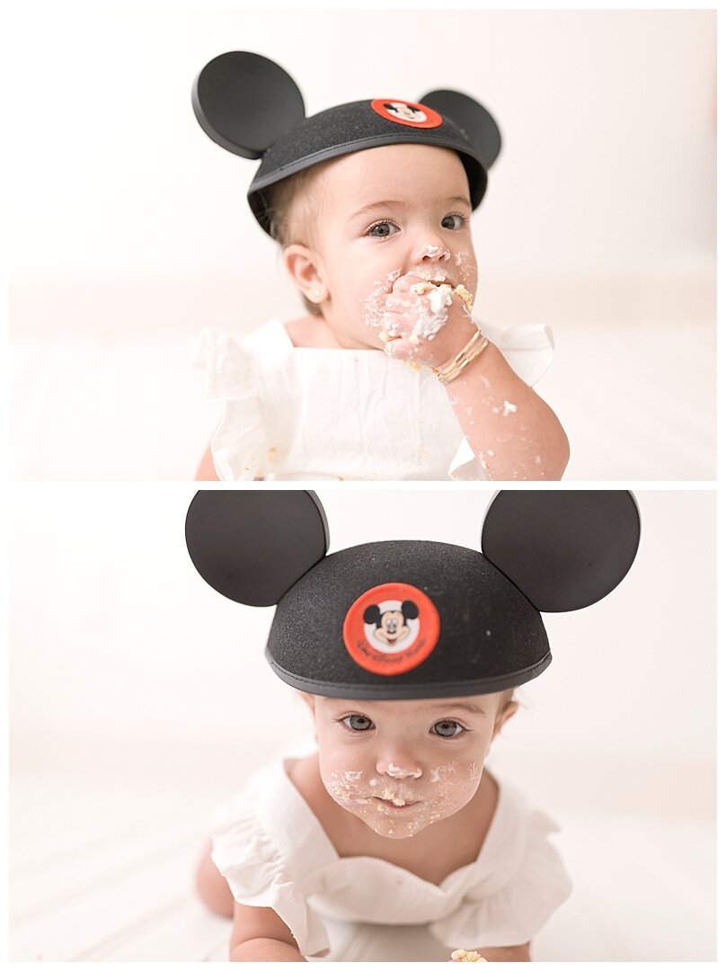 Disney Mickey Mouse Mouseketeer Cake Smash Photography Session in Miami, FL with Ivanna Vidal Photography