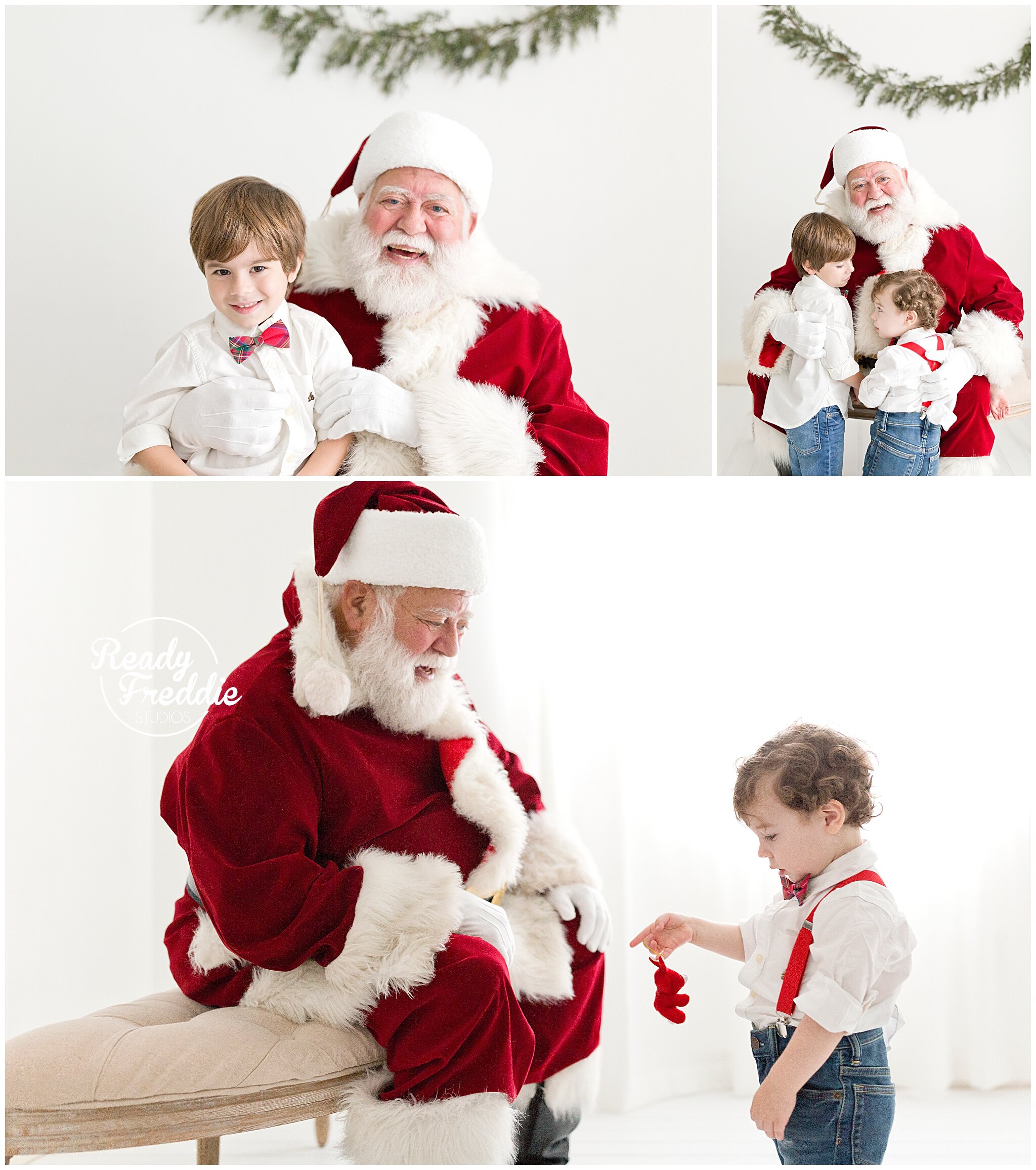 Simple and Sweet Santa pictures with kids | Ready Freddie Studios Miami, FL
