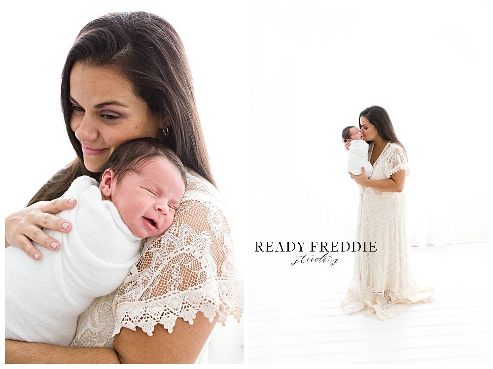 Beautiful window lit newborn photography session | Ready Freddie Studios - Miami, FL