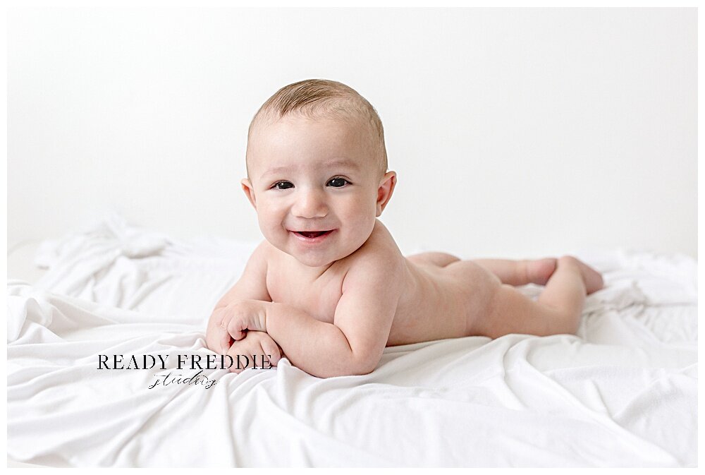 3 month old boy belly photos | Ready Freddie Studios - Miami, FL