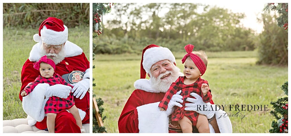 Perfect outfit for baby girl to take pictures with Santa | Ready Freddie Studios - Miami, FL