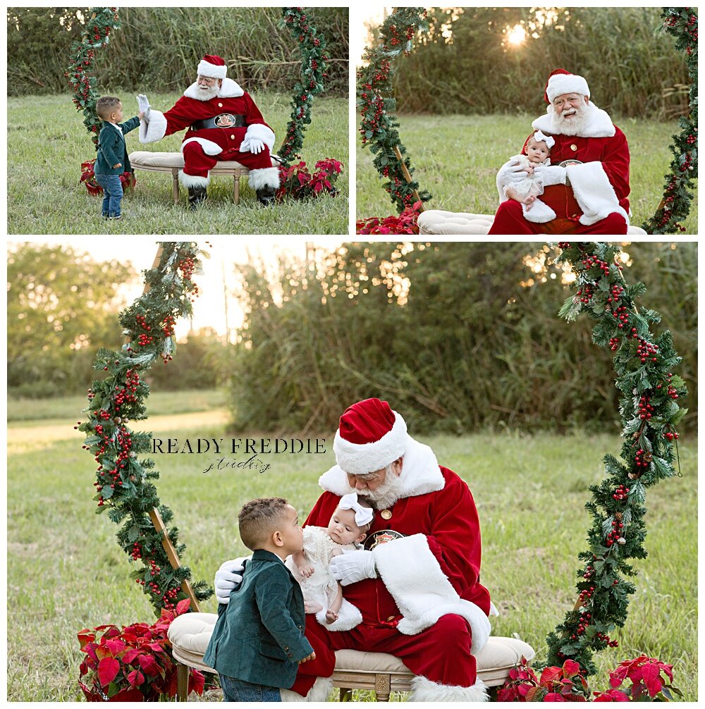 Brother and sister outfit for Santa photos | Ready Freddie Studios - Miami, FL