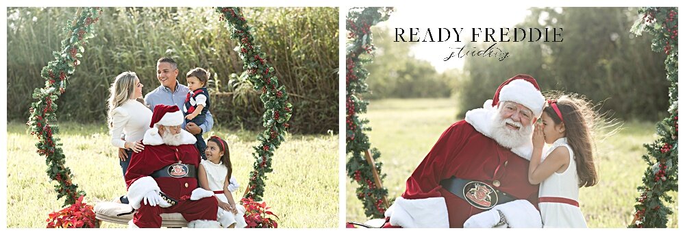 Cute ideas for taking pictures with santa with kids | Ready Freddie Studios - Miami, FL