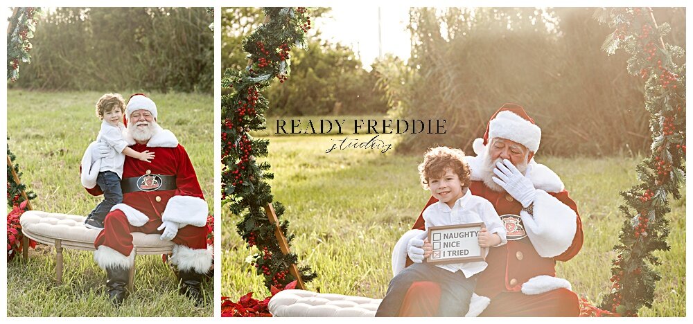 Naughty or Nice list fun prop for pictures with santa minis | Ready Freddie Studios - Miami, FL