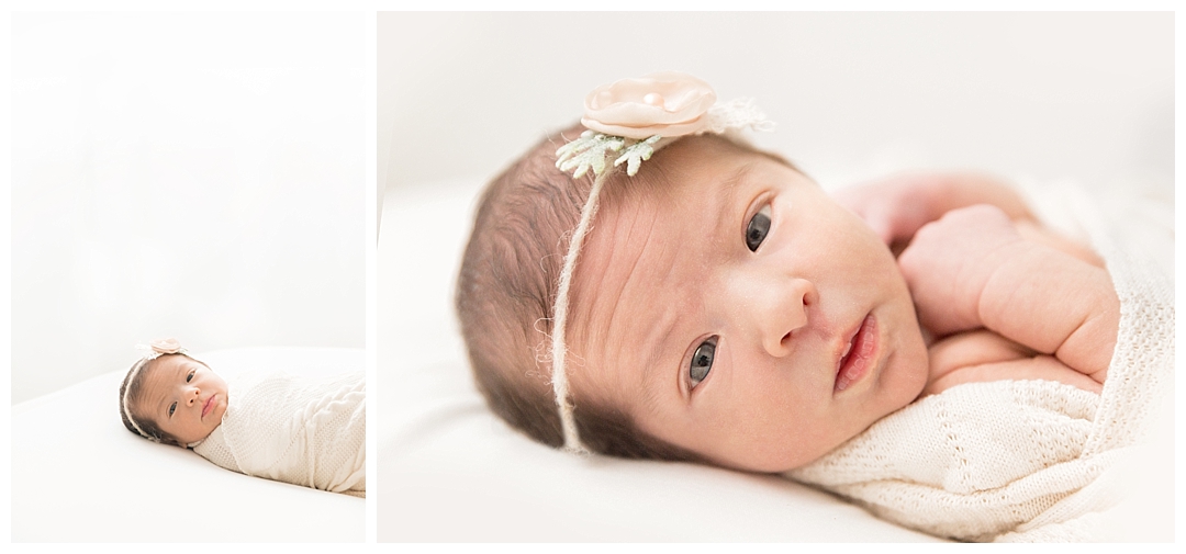 newborn wide awake baby poses | miami baby photographer